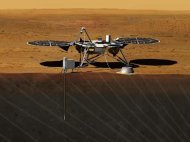 Artist rendition of the proposed InSight (Interior exploration using Seismic Investigations, Geodesy and Heat Transport) Lander. The mission will launch in 2016.
