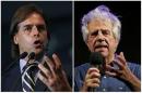 Combo photo of Uruguayan presidential candidates for National Party Luis Lacalle Pou and ruling party Frente Amplio, Tabare Vazquez
