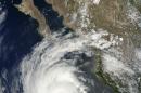 This June 6, 2015 NASA satellite image shows Hurricane Blanca off Baja California, Mexico