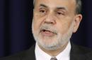 U.S. Federal Reserve Chairman Bernanke begins his final planned news conference before his retirement, at the Federal Reserve Bank headquarters in Washington