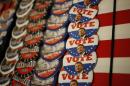 Campaign buttons are displayed for sale outside an event at which Sen. Rand Paul will announce his candidacy for the Republican presidential nomination at the Galt House Hotel on April 7, 2015 in Louisville, Kentucky