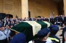 The coffin of former Lebanese finance minister Mohammad Chatah, is carried into the Mohammed al-Amin mosque in Beirut, on December 29, 2013