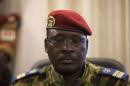Lieutenant Colonel Yacouba Isaac Zida attends a news conference in which he was named president at military headquarters in Ouagadougou