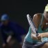 Russia's Sharapova returns shot to Czech Republic's Zakopalova in women's singles fourth round match at Sony Open tennis tournament in Key Biscayne