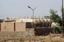 A view of the AB2 gas compressor station is pictured after militants attacked the station, northwest of Kirkuk