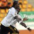 Manucho of Angola celebrates after scoring a penalty against Sudan during their African Nations Cup soccer match in Malabo