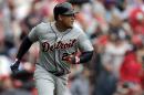 Detroit Tigers' Miguel Cabrera rounds the bases after hitting a solo home run during the first inning of a baseball game against the St. Louis Cardinals, Saturday, May 16, 2015, in St. Louis. (AP Photo/Jeff Roberson)