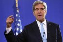 U.S. Secretary of State Kerry speaks at a news conference after a meeting regarding Syria, at the Quai d'Orsay in Paris