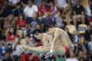 China's Lin Yue, left, and Chen Aisen, right, compete in the men's synchronized 10-meter platform diving final in the Maria Lenk Aquatic Center at the 2016 Summer Olympics in Rio de Janeiro, Brazil, Monday, Aug. 8, 2016. (AP Photo/Wong Maye-E)