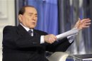 Il leader del Pdl Silvio Berlusconi durante una trasmissione televisiva