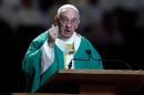 Pope Francis celebrates Mass at Madison Square Garden September 25, 2015 in New York in front of around round 20,000 people, after Billy Joel, who was originally booked for Friday night, shifted his schedule