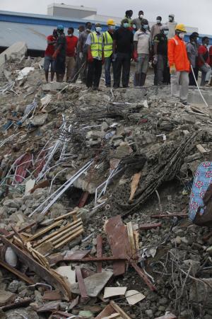 Rescue workers search for survivors in the rubble of&nbsp;&hellip;