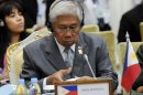 Philippines Defence Minister Voltair Gazmin takes part in the ASEAN Defence Ministers' meeting