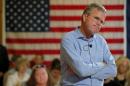 Republican presidential candidate Jeb Bush speaks during a town hall meeting campaign stop at the Medallion Opera House in Gorham