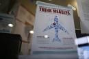 Measles poster is seen at Venice Family Clinic in Los Angeles
