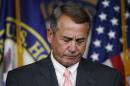 House Speaker John Boehner of Ohio pauses during a news conference on Capitol Hill in Washington, Friday, Sept. 25, 2015. In a stunning move, Boehner informed fellow Republicans on Friday that he would resign from Congress at the end of October, stepping aside in the face of hardline conservative opposition that threatened an institutional crisis. (AP Photo/Steve Helber)