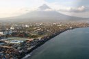 The city of Legaspi in the Philippines, which temporarily fell under the tsunami warning