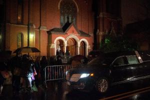 Akai Gurley&#39;s casket is carried into the Brown &hellip;