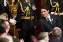 Prime Minister Justin Trudeau awaits the Speech from the Throne at the start of Canada's 42nd Parliament in Ottawa on December 4, 2015