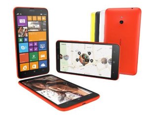 全新Nokia Lumia 1320共有橘、黃、黑、白四色。(圖：Nokia提供)