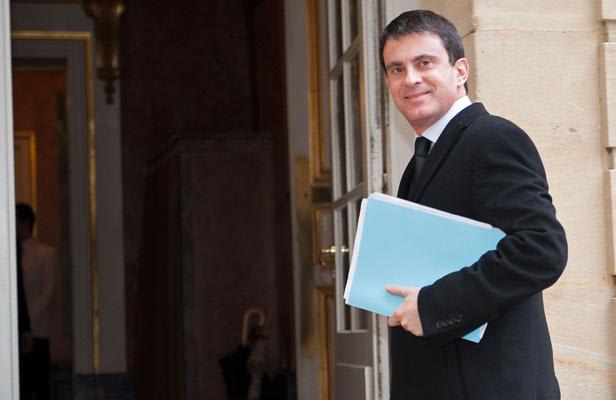 Manuel Valls à Matignon, le 11 février 2014., MEUNIER AURELIEN/SIPA