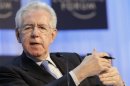 Outgoing Italian Prime Minister Monti addresses the annual meeting of the World Economic Forum (WEF) in Davos