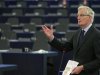 European Commissioner for Internal Market and Services Barnier addresses the European Parliament during a debate on financial services in Strasbourg