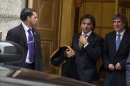 El vicepresidente argentino, Amado Boudou (c), sale del Tribunal de Apelaciones del Segundo Circuito en Nueva York, después de una audiencia. EFE