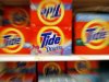 Boxes of Tide detergent, a Procter & Gamble product, sit on a shelf at a store in Alexandria