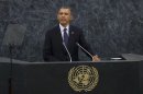 U.S. President Obama addresses the 68th United Nations General Assembly in New York