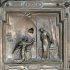 The damaged panel of the bronze central door of St. Mary Major basilica in Rome, Monday, Dec. 19, 2011. Vandals have made a fist-sized hole in the bronze central door of one of Rome's main basilicas, St. Mary Major. The damage, seemingly made by a small-tipped hammer or rock, was discovered Tuesday morning on a panel of the door depicting the angel Gabriel appearing to Mary. The basilica, which dates from the 5th century, is one of four in Rome that are under the direct jurisdiction of the Vatican. (AP Photo/Gregorio Borgia)