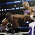 Bernard Hopkins and Tavoris Cloud fight during the fourth round of an IBF Light Heavyweight championship boxing match at the Barclays Center Saturday, March 9, 2013, in New York. (AP Photo/Frank Franklin II)