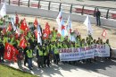 Manifestación de los trabajadores de Navantia para pedir carga de trabajo en el astillero de Ferrol. EFE/Archivo