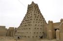 A traditional mud structure stands in Timbuktu