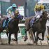 Union Rags, right, with jockey John Velazquez, holds off Paynter, with jockey Mike Smith, to win the Belmont Stakes horse race at Belmont Park in Elmont, N.Y., on Saturday, June 9, 2012. (AP Photo/Mark Lennihan)