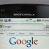 A Motorola Droid phone is seen displaying the Google search page in New York