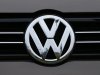 Volkswagen logo is seen on the front of a Volkswagen vehicle at a dealership in Carlsbad