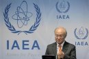 IAEA Director General Amano attends a news conference in Vienna