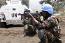 File photo of Tanzanian Forces of the U.N. Intervention Brigade at a training session outside Goma in the eastern Democratic Republic of Congo