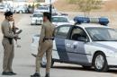 Saudi police stand guard during a 2006 terror raid on suspected jihadists in Riyadh