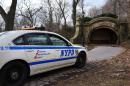 A police car patrols in Prospect Park in Brooklyn on February 20, 2013 in New York City