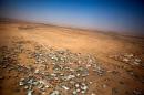 A general view taken on March 18, 2014 shows a settlement for displaced people in North Darfur
