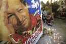 A poster of Venezuela's President Hugo Chavez is seen during a Afro-Cuban Santeria ceremony to pray for his recovery, in Havana
