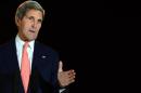 US Secretary of State John Kerry gives a press conference on October 12, 2013 in Kabul