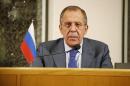 Russia's Foreign Minister Sergei Lavrov talks during a news conference after a bilateral meeting with Finland's Foreign Minister Timo Soini at Oulu City Hall