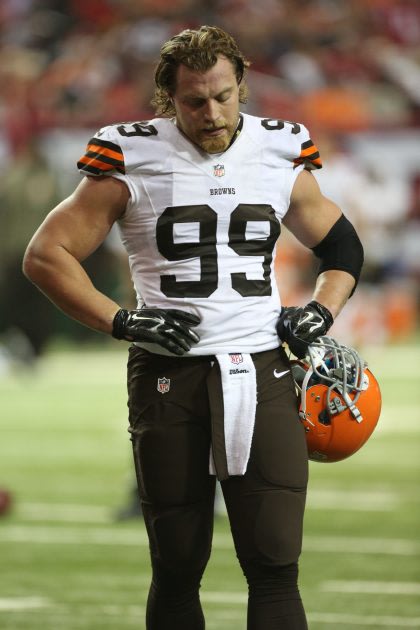 Paul Kruger was cut by the Cleveland Browns, a decision he disagreed with (AP).