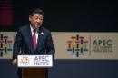 China's President Xi Jinping speaks during a session of the APEC CEO Summit, part of the broader Asia-Pacific Economic Cooperation Summit in Lima on November 19, 2016