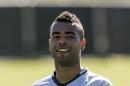 Former Arsenal and Chelsea defender Ashley Cole practices with Major League Soccer LA Galaxy at the StubHub Center in Carson, Calif., on Friday, Feb. 5, 2016. With the signing, Cole joins Steven Gerrard and Robbie Keane as the biggest stars on the LA Galaxy. (AP Photo/Damian Dovarganes)