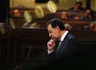 Spain's Prime Minister Mariano Rajoy gestures during a parliamentary session in Madrid, July 11, 2012. REUTERS/Andrea Comas
