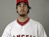 File-This Feb. 29, 2012 file photo shows pitcher Dan Haren of the Los Angeles Angels baseball team. The Los Angeles Angels have agreed to trade Haren to the Chicago Cubs for closer Carlos Marmol. The person spoke to The Associated Press on condition of anonymity Friday Nov. 2, 2012, because the deal had not been completed yet. (AP Photo/Morry Gash, File)